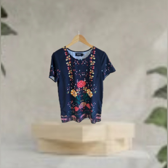 MINK PINK  Wisdom Tee Short Sleeve Shift Dress floral Size M - Picture 5 of 16